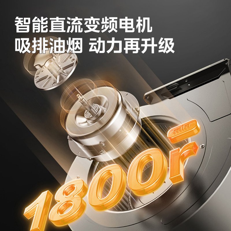 美的油烟机CXW-140-DC9 顶侧双吸 变频随烟感 变频脉冲洗 智能WiFi
