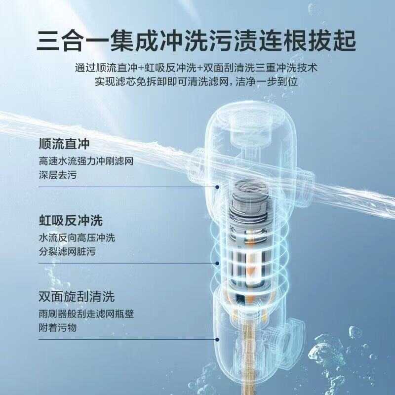 美的前置过滤器 QZBW20S-487T/h大通量 精滤不堵塞 三重冲洗 