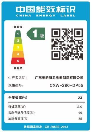 美的油烟机 CXW-280-DP55 顶侧双吸 精巧机身 23m³澎湃风量 