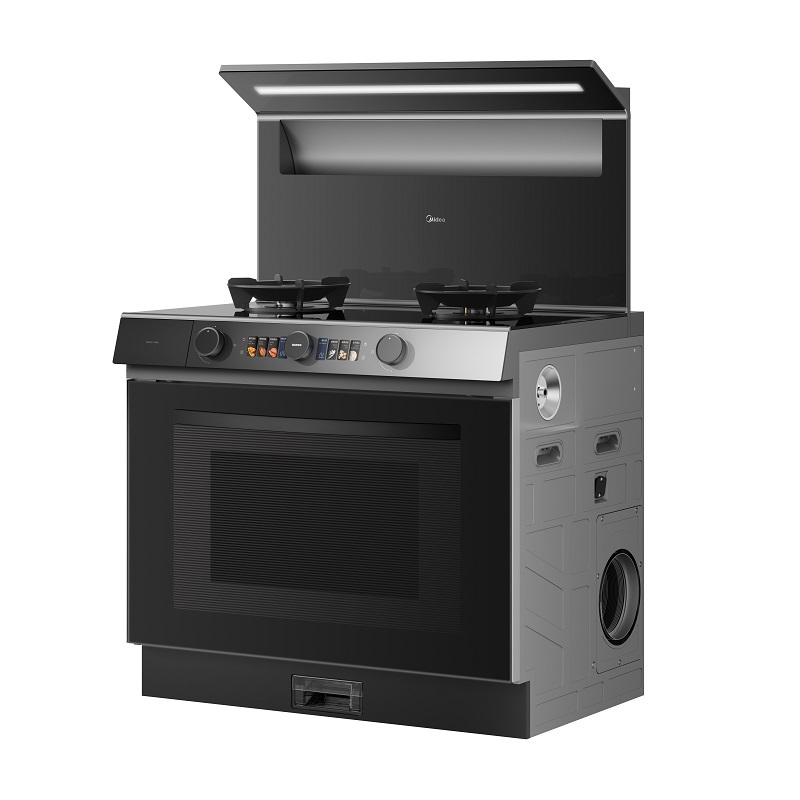 美的晴空集成灶FX90 PRO一体式 变频 蒸汽洗 蒸烤炸一体 5.2kW燃气灶 天然气