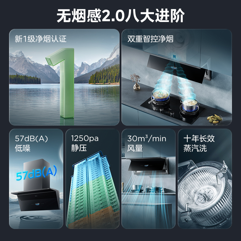 CXW-140-YG30 超薄双吸式油烟机 (NFC+智能WIFI）触控+挥手