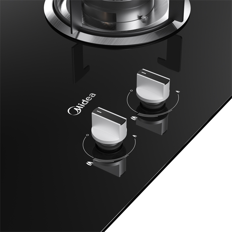 JZY-QW08 嵌入式燃气灶 玻璃 双头 液化气 一级 OEM