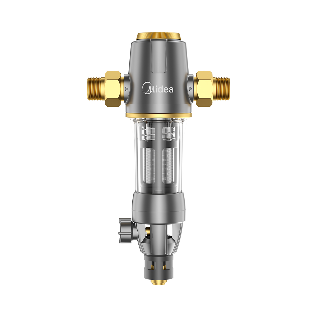 美的QZBW20S-12T前置过滤器40微米反冲洗压力表监控  全屋家用净水器清洗