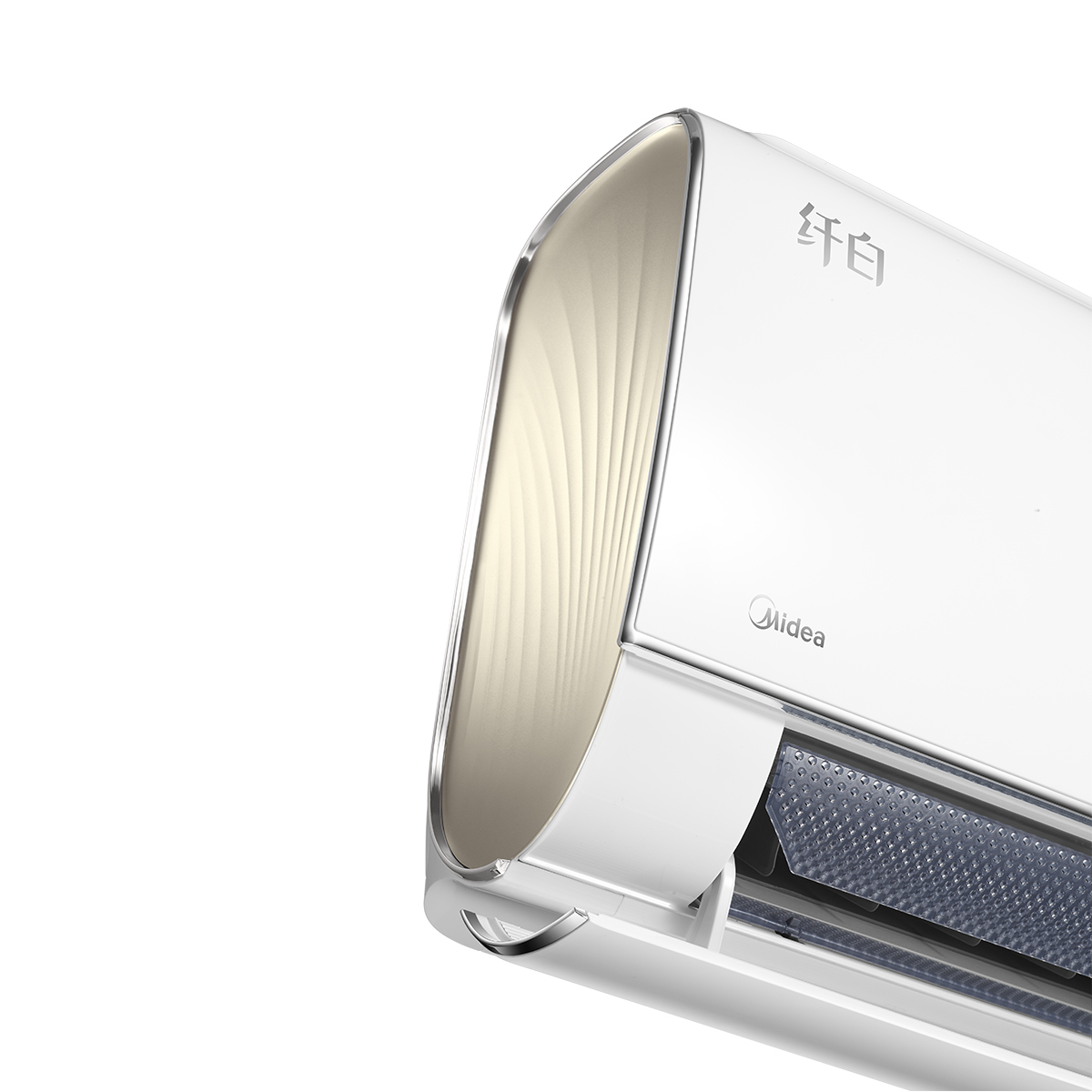 美的KFR-35GW/N8MWD1新一级能效无风感1.5匹挂机变频 分体套机 极地白