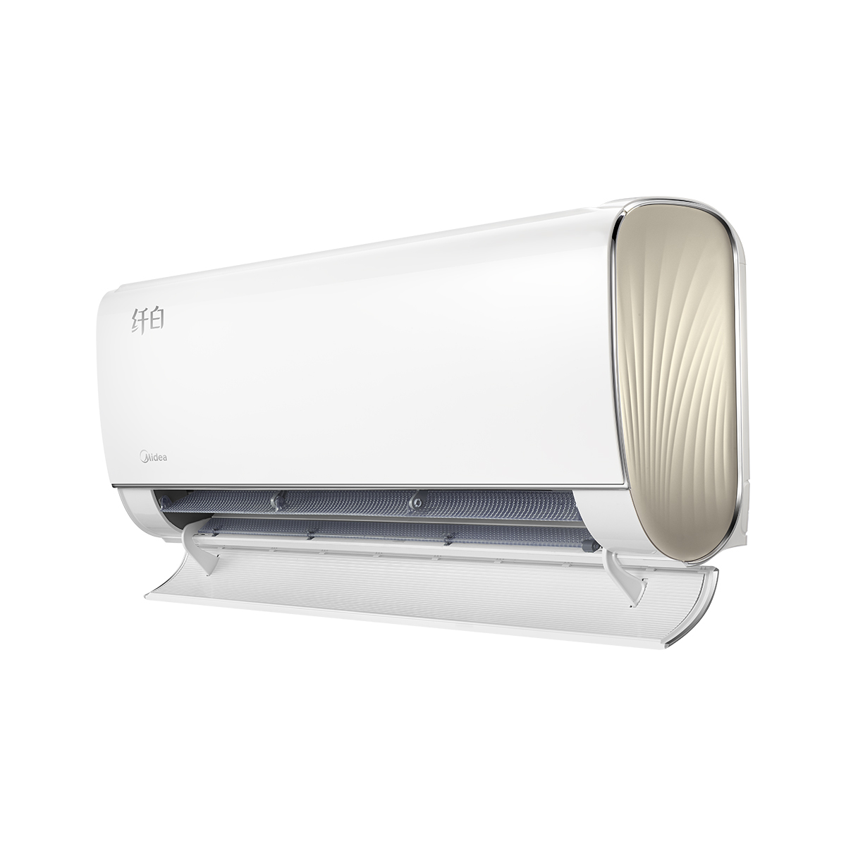 美的KFR-35GW/N8MWD1新一级能效无风感1.5匹挂机变频 分体套机 极地白