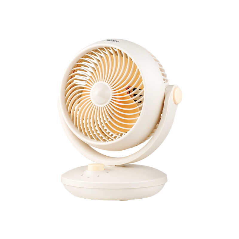 美的循环扇 GAF18AD 浅杏 柔风轻音台式 空调伴侣