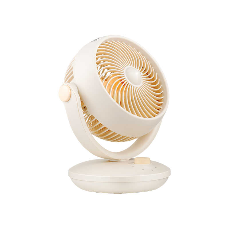 美的循环扇 GAF18AD 浅杏 柔风轻音台式 空调伴侣