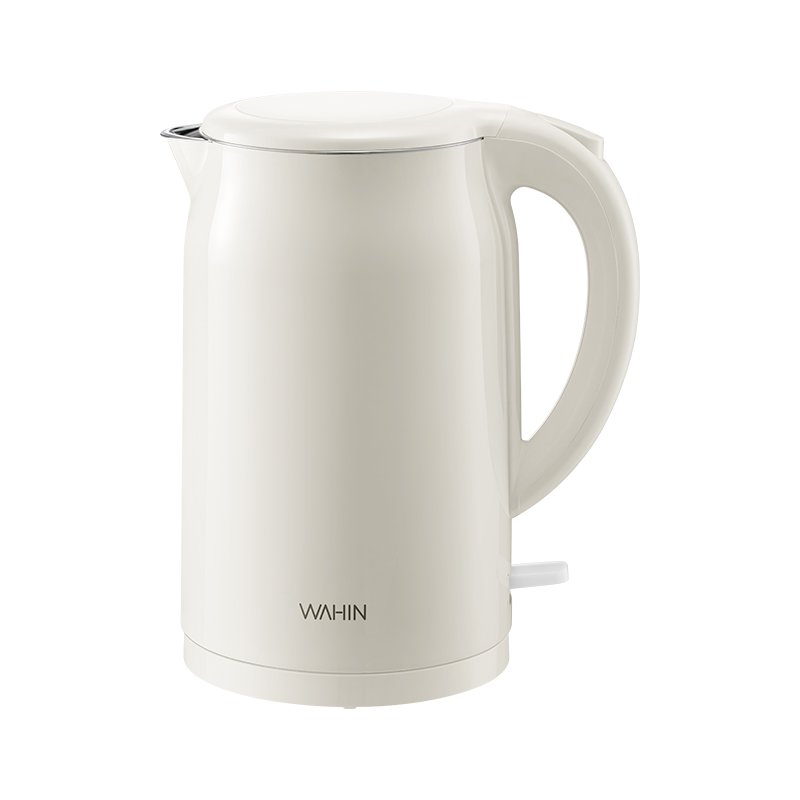华凌电水壶 1.7L 304全钢水路 双层防烫 1500W功率 6分钟一壶水 奶白色 WH-H1