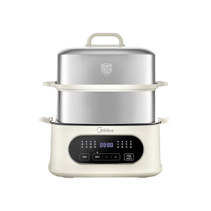 美的 电蒸锅 MZ-ZGC232366 9.3L 三层不锈钢 电子式