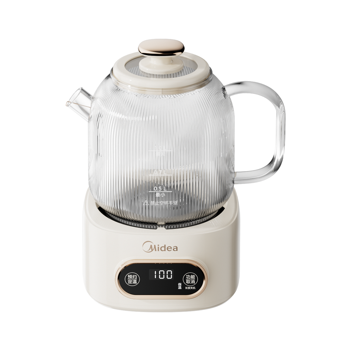 美的 养生壶 MK-YS10B101 0胶水全玻璃全自动养生壶 1L容量
