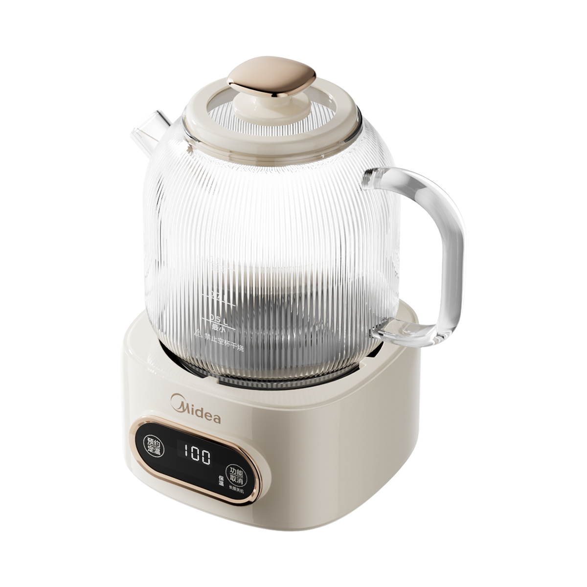 美的 养生壶 MK-YS10B101 0胶水全玻璃全自动养生壶 1L容量